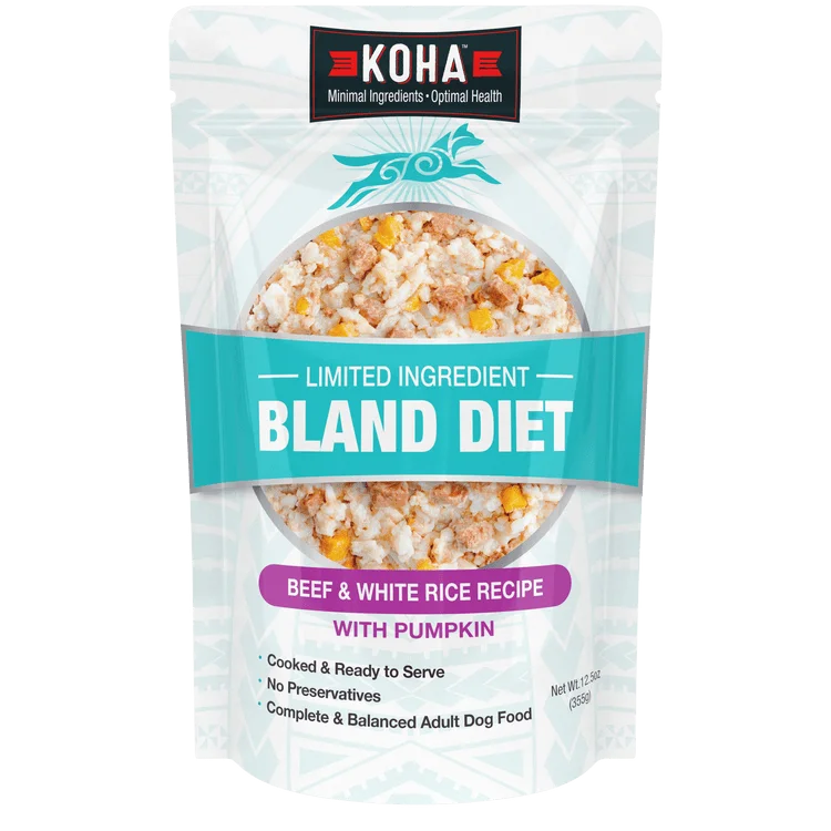 KOHA Limited Ingredient Bland Diet Beef & White Rice Recipe Wet Dog Food Pouch