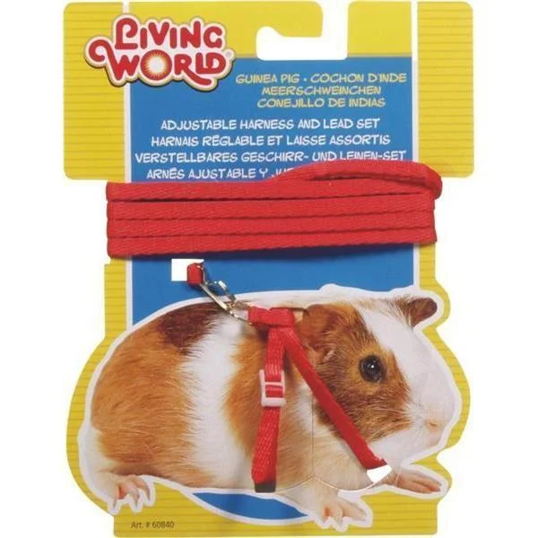 Living World Guinea Pig Harness and Lead Red***