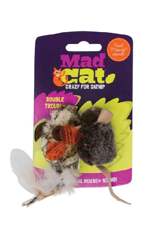 Mad Cat Double Trouble Mice Cat Toy 2 PK