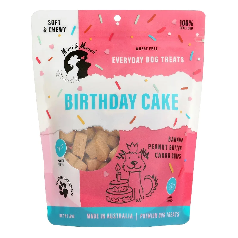 Mimi and Munch Wheat Free Birthday Cake Dog Biscuit Treats 180g