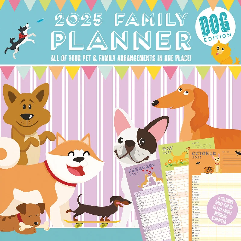 Monthly Dog Planner Calendar 2025