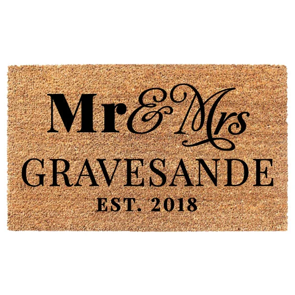 Mr. & Mrs. Custom Doormat