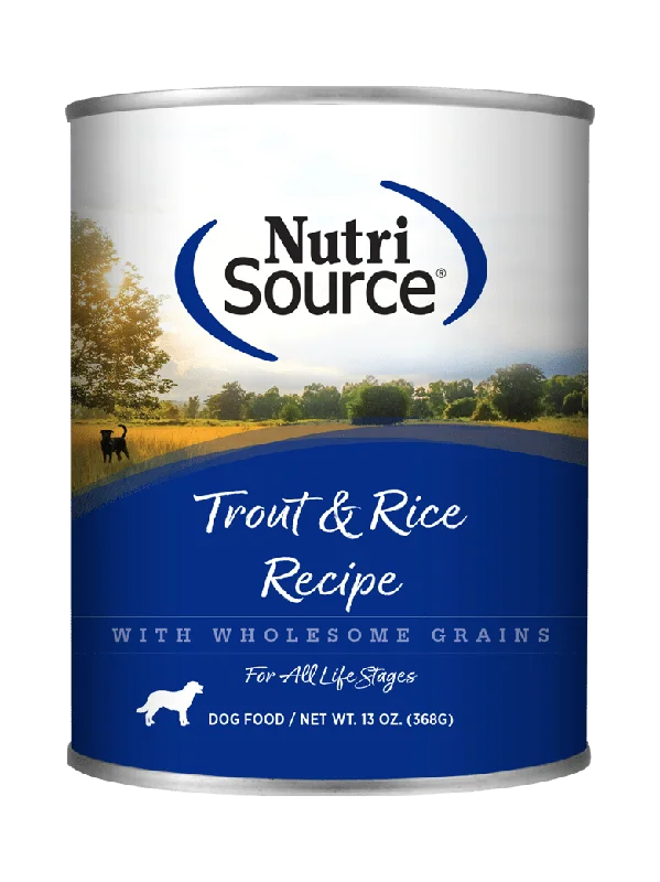 NutriSource Trout & Rice Canned Dog Food