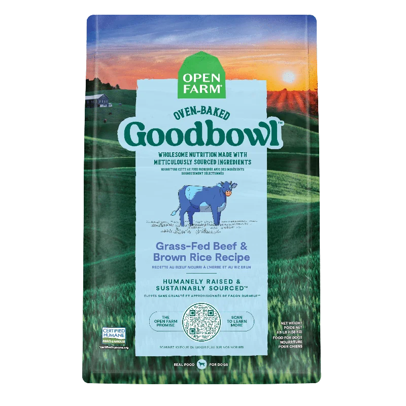 Open Farm Goodbowl Grass-Fed Beef and Brown Rice Recipe Baked Dry Dog Food