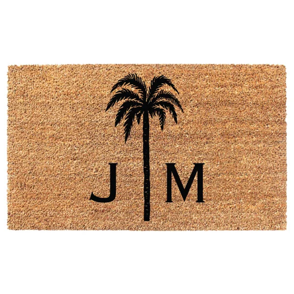 Palm Tree Double Initials Custom