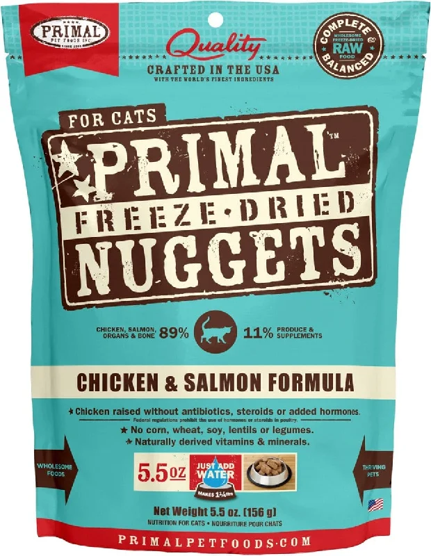 Primal Freeze Dried Nuggets Grain Free Chicken and Salmon Formula Cat Food