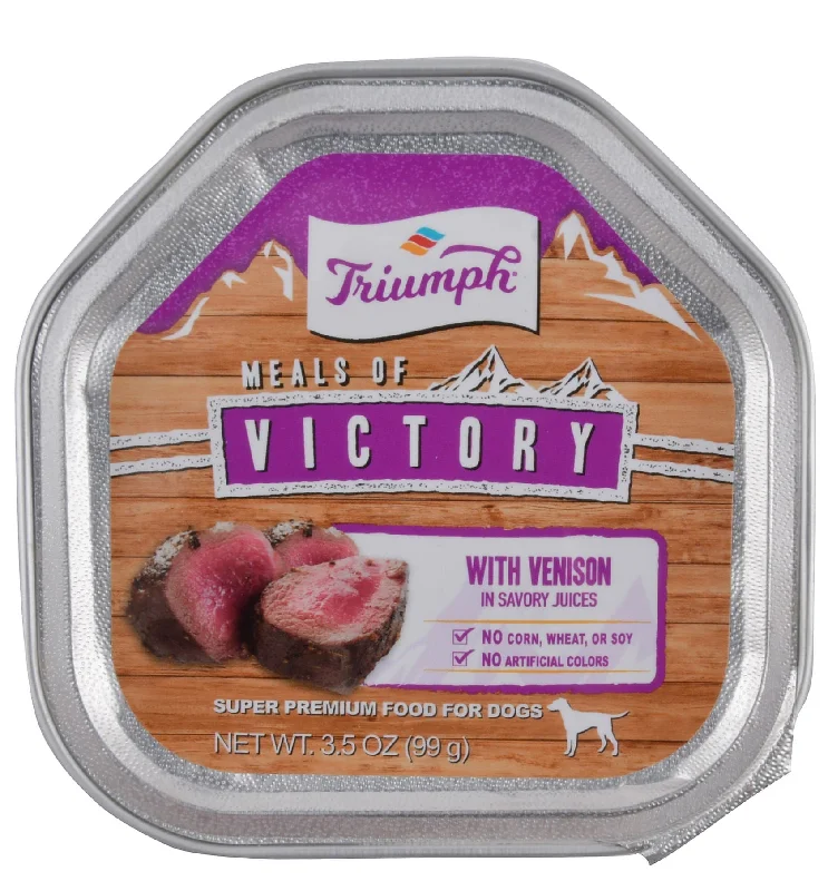 Triumph Meals of Victory with Venison in Savory Juices Dog Food