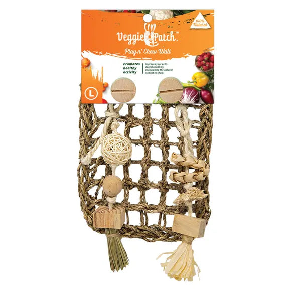 Veggie Patch Play and Chew Wall for Small Animals Large